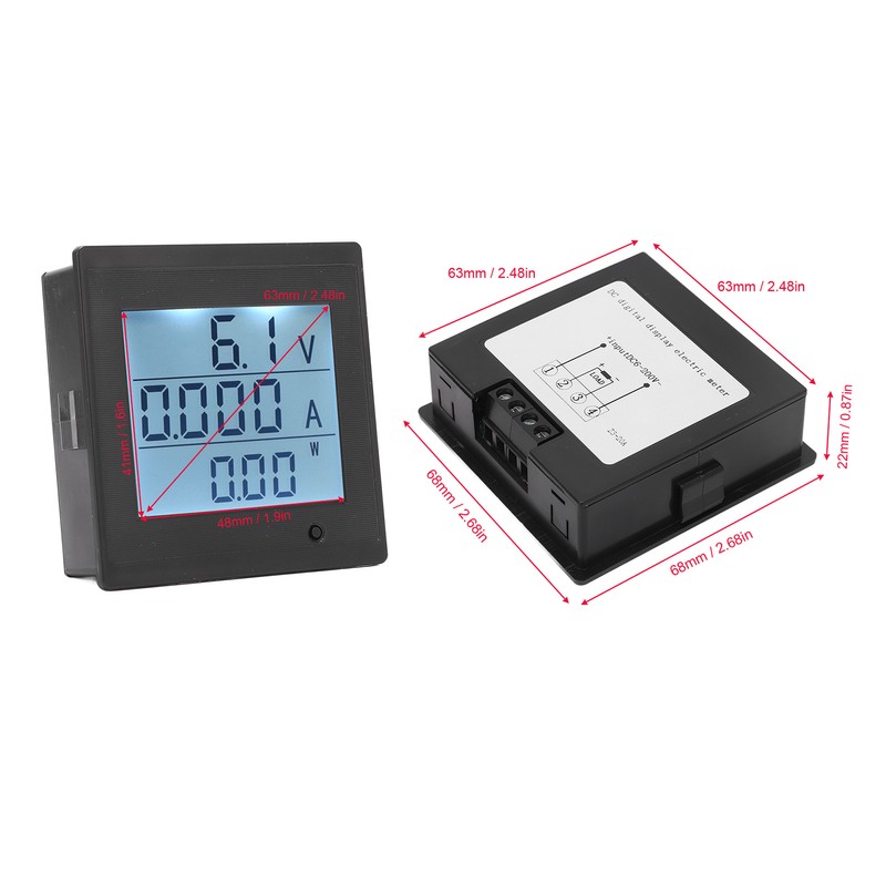 Digital Voltmeter LCD Screen Current Meter DC 6‑200V Volt Monitor