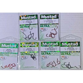 Mustad Ultra Point Dropshot Hook Blonde Red & Black nickel Choose - Black Nickel, 2