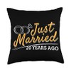 Just married 20 years ago Husband and Wive Throw Pillow,