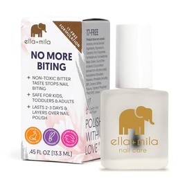 ella+mila "No más mordidas" | Deja de morderse las uñas de los dedos y chupar el pulgar | Para niños y adultos | Esmalte de uñas de sabor amargo | Ayuda a un crecimiento saludable de las uñas