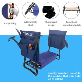 YDMSH Garden Kneeler and Seat Heavy Duty Gardening Bench Extra Wide,Gardening Stools and Seats for Seniors,Garden Bench for Kneeling and Sitting,Foldable Kneeling Bench