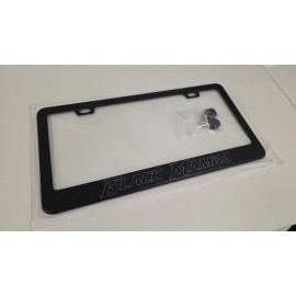 License Plate Frame Black Mamba License Plate Frame Premium Black Metal