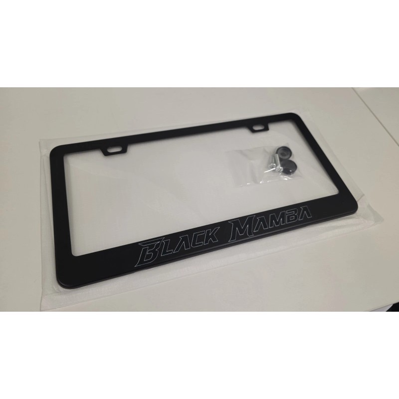 License Plate Frame Black Mamba License Plate Frame Premium Black