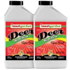 I Must Garden Deer Repellent Concentrate [2 Pack] - Natural Spice Scent - Two 32oz Bottles