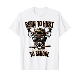 Forced to Go to School Deer Hunting Boy Camo T-Shirt