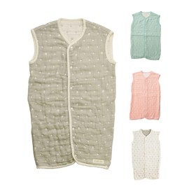 Angelorox Gauze Sleeper, Baby, Gauze, Newborn, Made in Japan, Kids, Cotton, 6-Layer, Gauze Sleeper, Moss Gray, 43.3-47.2 inches (110-120 cm)