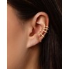 HABIKIP Gold Ear Cuff Earrings for Women, Dainty 14K Gold