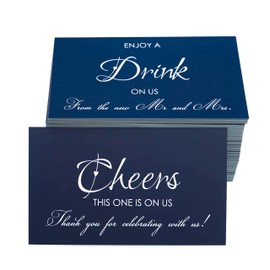 RXBC2011 100 Drink tickets for wedding One Free Drink ticket from the new Mr and Mrs Cheers drink Card Drink Tokens for party