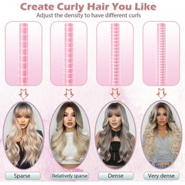 Rizador Pelo Sin Calor, Rizador Sin Calor para Cabello con Pinzas para el Cabello y Coletero, Rizadores de Pelo de Seda, Cinta para Rizar para Dormir, Herramientas de Peinado (Negro, Grande)