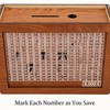 Wooden Money Saving Box for Personal Savings Goals – Reusable