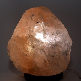 5lb 6.4" Himalayan Salt Lamp Pink Natural Mineral Rough Crystal Halite Decor Stone Rock Salt Night Light Lamp w/Cord and LED Bulb