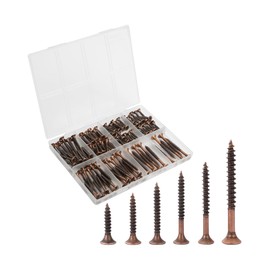 Mr. Pen- Wood Screws Assortment Kit, 152 pcs, Bronze, Phillips Tips, Assorted Wood Screws, 6 Sizes (2”, 1-1/2”, 1-1/4”, 1”, 3/4”, 1/2”)
