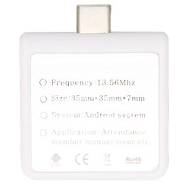 Jectse Card Reader, Type C Phone OTG Card Reader, Contactless R65 for RFID Smart Card Reader 125Khz/13.56Mhz ID/IC Reader (R65C)