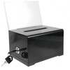 Hoeryinxa Acrylic Donation Boxs, Clear Donation Box with Lock, Black