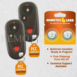 Remotez4less 2 For 2001 2002 2003 2004 2005 2006 Acura MDX Keyless Entry Car Remote Key Fob