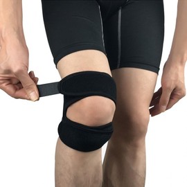 Help Green Running 1+1 Knee Brace & Compression Support for Exercise & Marathon, Degenerative Care, Taping Style, Plus Sizes Available 2P Gray