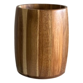 The Pretty Turtle Bamboo Kitchen Counter Utensil Crock Holder Caddy 7" x 5 1/2" (Large Oval Acacia)