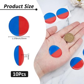 SUPERFINDINGS 10 pc Hot and Cold Water Stickers 35mm Faucet Tip Label Stickers Waterproof Plastic Labels for Shower Head Red Bule Round Stickers Water Temperature Tips Stickers