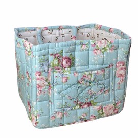 Car Storage Basket Organizer, Multi-Purpose Car Interior Accessories, Durable & Space-Saving Design for Vehicles:_Blue AB floral_one-size