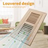 Oak Floor Register for 4x14 Inch Duct Holes - Flush