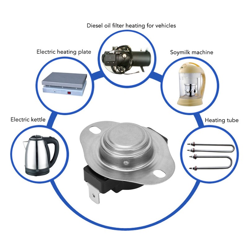 2PCS Snap Disc Temperature Switch Bimetal Engineering Plastic 25A Thermostat