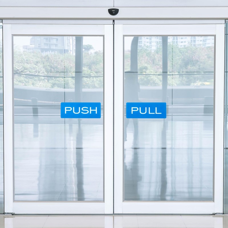 YOKIVE 2 Pcs Push Pull Door Sign, Door Sign Self