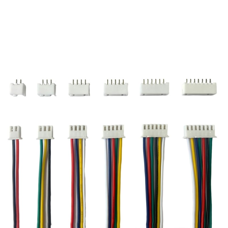 2.54mm XH Connector Socket Kit - Pre-Crimped Cables, 2/3/4/5/6/7-Pin Housing,