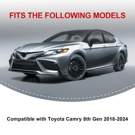 Fancemot Rear Spoiler Wing Compatible with 9th Gen Toyota Camry LE SE XLE XSE TRD Hybrid, Trunk Lid Duckbill 2018 2019 2020 2021 2022 2023 2024 (Black)