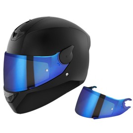 Motorcycle Helmet Visor for Shark D Skwal D-Skwal 2 Spartan Carbon, Helmet Visor Motorcycle Wind Protection Helmet Lens Visor Full Face Helmet Visors Accessories Replacement (Chrome Blue)