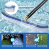Heavy Duty 8FT Pool Brush Combo - 2-in-1 Pool Scrubber