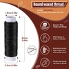 KAQRHFT 0.55 mm 54 Yards Leather Thread for Sewing, Round