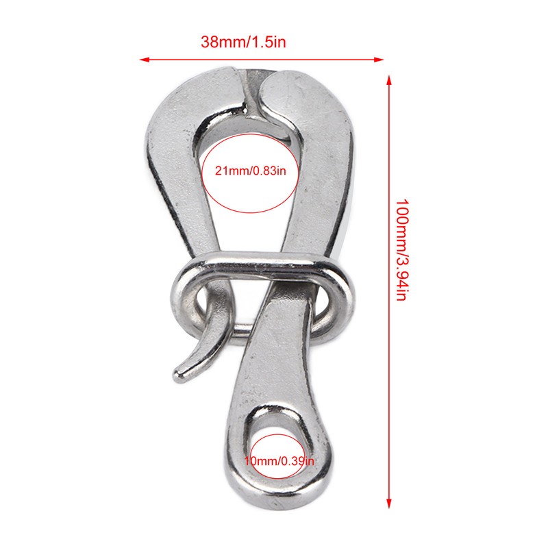 4in Pelican Hook 316 Stainless Steel Polished AntiRust Boat Hardware