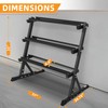 Fitvids Dumbbell Rack 3 Tier Weight Rack for Home Gym