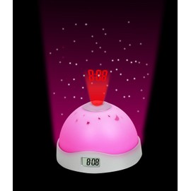 Cisixin Digital LCD Snooze Projection Alarm Clock Colourful LED Change Star Starry Sky Night Light Projector Magic Bedside Table Clock for Kids