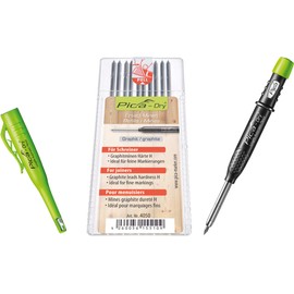 Pica Pica Marker Dry Longlife Automatic Pen 3030 + 10 St. Graphit-Mine 4050, Ersatzminen, Härte H