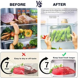 HASTHIP Juego de 3 Contenedores para Alimentos de Acero Inoxidable con Tapas Herméticas, Recipientes de Cocina para Refrigerador y Horno,...          