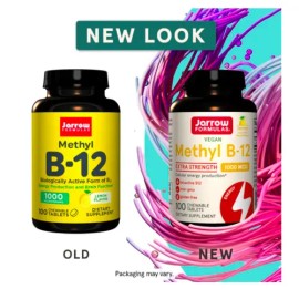 Suplemento Jarrow Formulas Vitamina B12 Methyl B-12 sabor limón 100 comprimidos masticables                                                           
