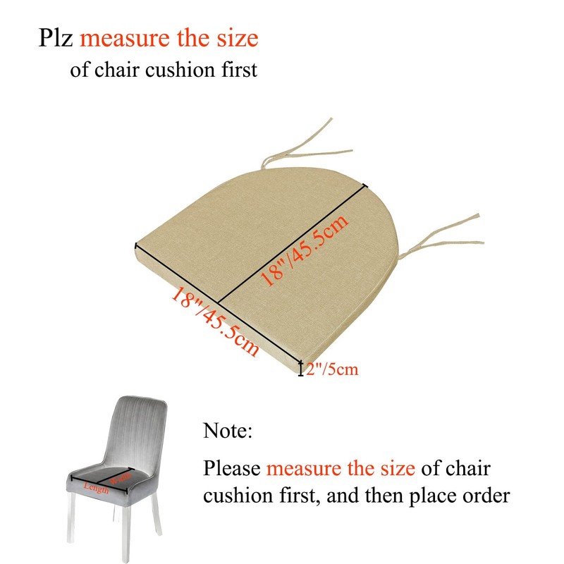 18x18 Inch Chair Cushions for Dining with Tie Washable Cover,Set