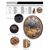 WANGIRO Round Wall Clock Farmhouse Plastic Deer Clock Battery Operated