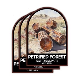 (3 Psc) Petrified Forest National Park Sticker - Nature Decal - Camping Decal for Nature Lover Or Camper - Hiking Inspired Gift for Friends - Sticker 3 Inch for Laptop Water Bottles
