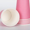 YANGTE 60 Pieces Pink Paper Cups Disposable Party Cups Biodegradable