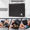 SPARTANO Mens RFID Blocking Wallet with Coin Pocket Wallet with