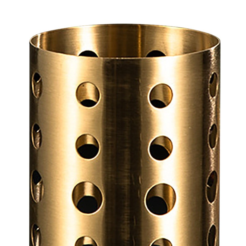 HAOHIZE Gold Stainless Steel Utensil Holder, 3.9 x 5.9in Multifunctional