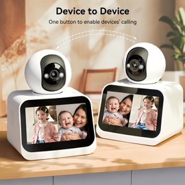 KEENLUK 4.3" Smart Home Camera: 1080P HD Video, Two-Way Video Calling, and Motion Detection for Family & Pet Monitoring