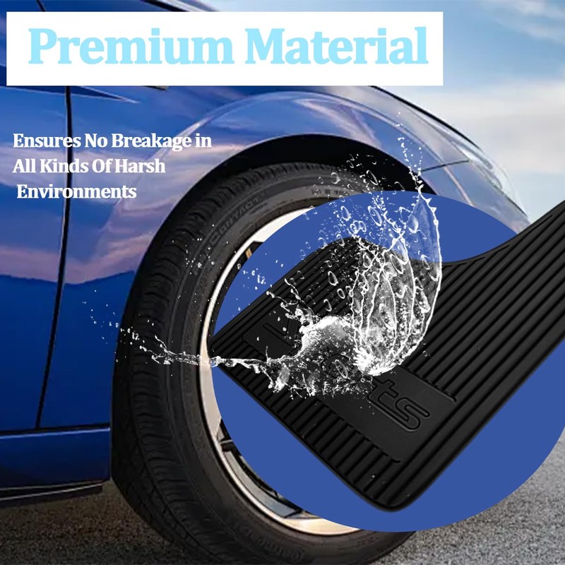 4PCS Car Mud Flaps, Flexible Rubber Vehicle Mudflaps Mudguard Splash
