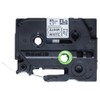 Brother FLe-2511 Labelling Tape Cassette, Flag Tape, Black on White,