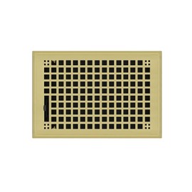 Polished Brass Plated Steel Rockwell Register for Floor/Wall Use - 8" x 10"
