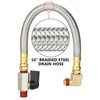 HK Extended Tank Drain Assembly Kit with 10 Inch Braided