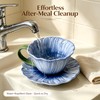 Floral Ceramic Tea Cups and Saucers 10oz Cup Set