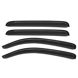 Gldifa Wind Deflector Compatible with 2005-2015 Toyota Tacoma Double/Crew Cab Smoke Sun/Rain Guard Window Visors